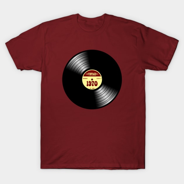 Vintage Vinyl 1970 T-Shirt by GloopTrekker